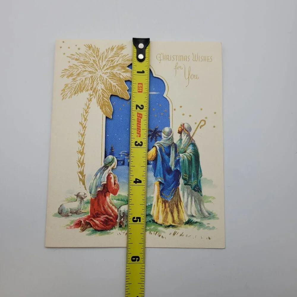 Vintage Christmas‎ Greeting Card With Nativity Scene